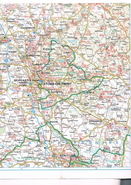 Staffordshire Leisure Drive Map